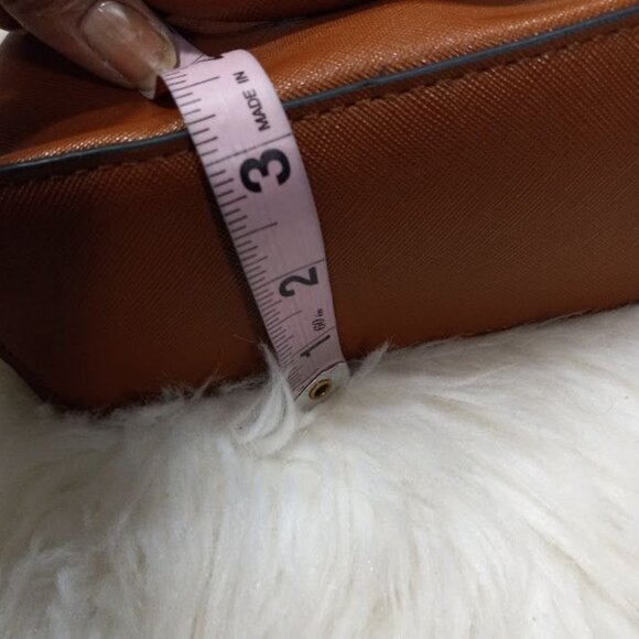 Steve Madden Brown Faux Leather Mini Satchel Bag With Crossbody Strap - Picture 14 of 15